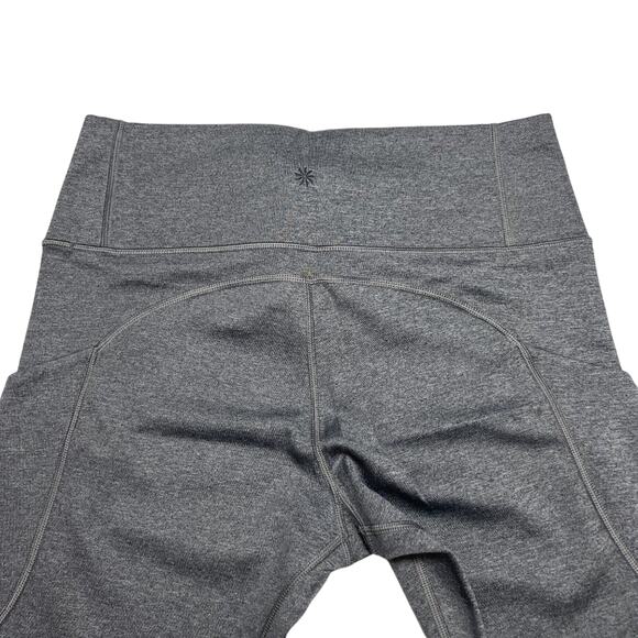 Athleta Up For Anything 7/8 Tights SIZE M Heather Gray Yoga Pant Zipper Pocket - Picture 7 of 13